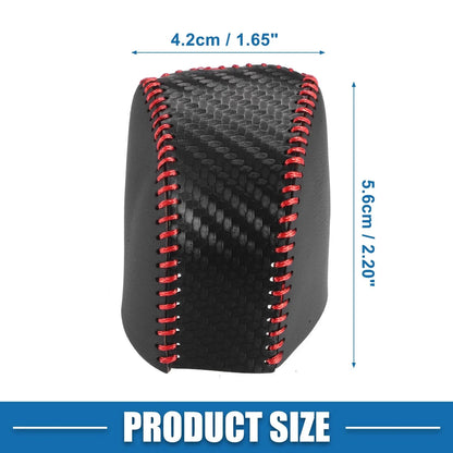 Auto Gear Shifting Knob Cover for Lexus NX250 2022-2023 Black Red Stitching