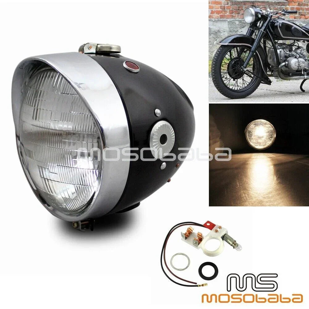 Black Housing Headlight for Zundapp DB DS DBK KS BMW R51 R60 R69