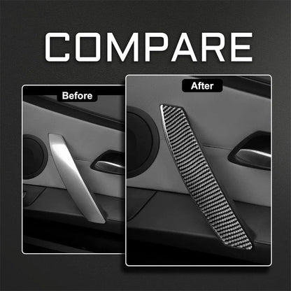 Carbon Fiber Look Interior Door Handle Covers for BMW Z4 (2003-2008)