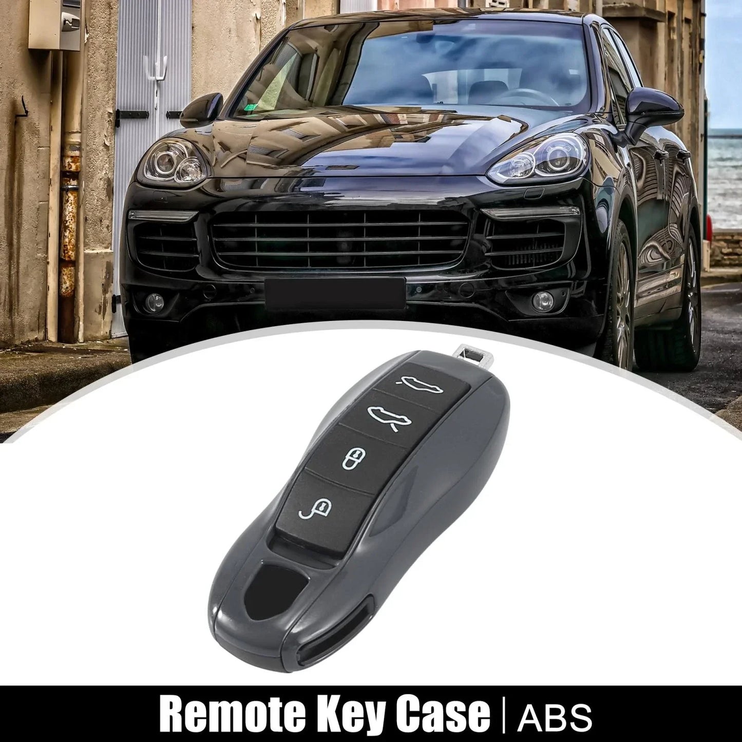 Gray Car Remote Key Cover Case for Porsche Cayenne Panamera (2003-2023)