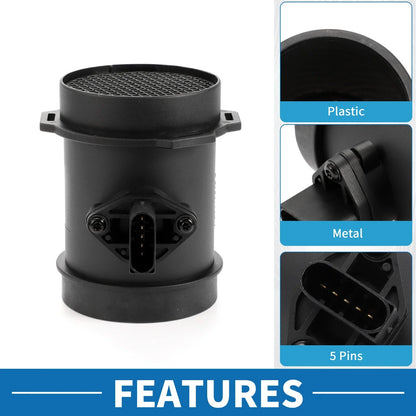 MAF Mass Air Flow Sensor for Porsche (99660612495) - Plastic Black
