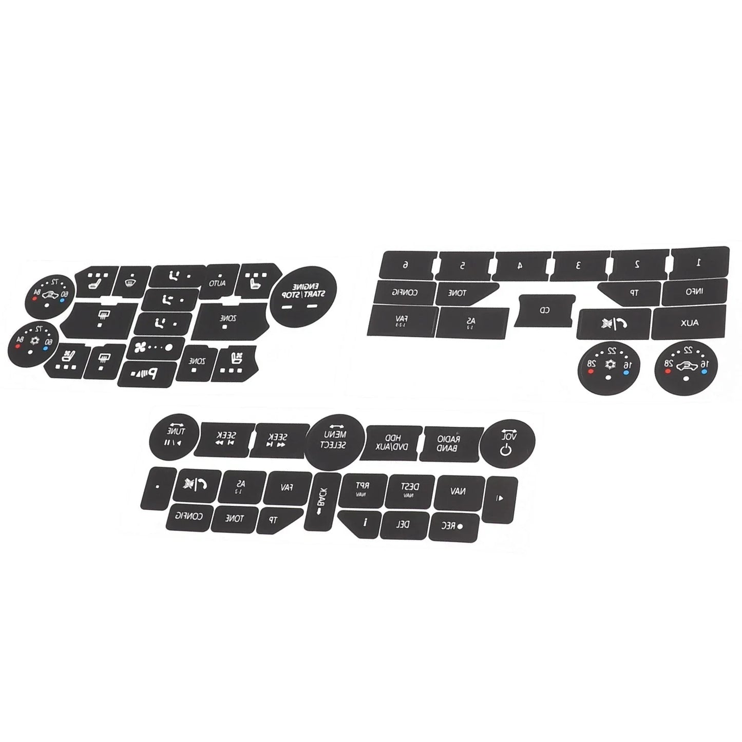 Stickers Repair Decal Button for Car Interior Accessories