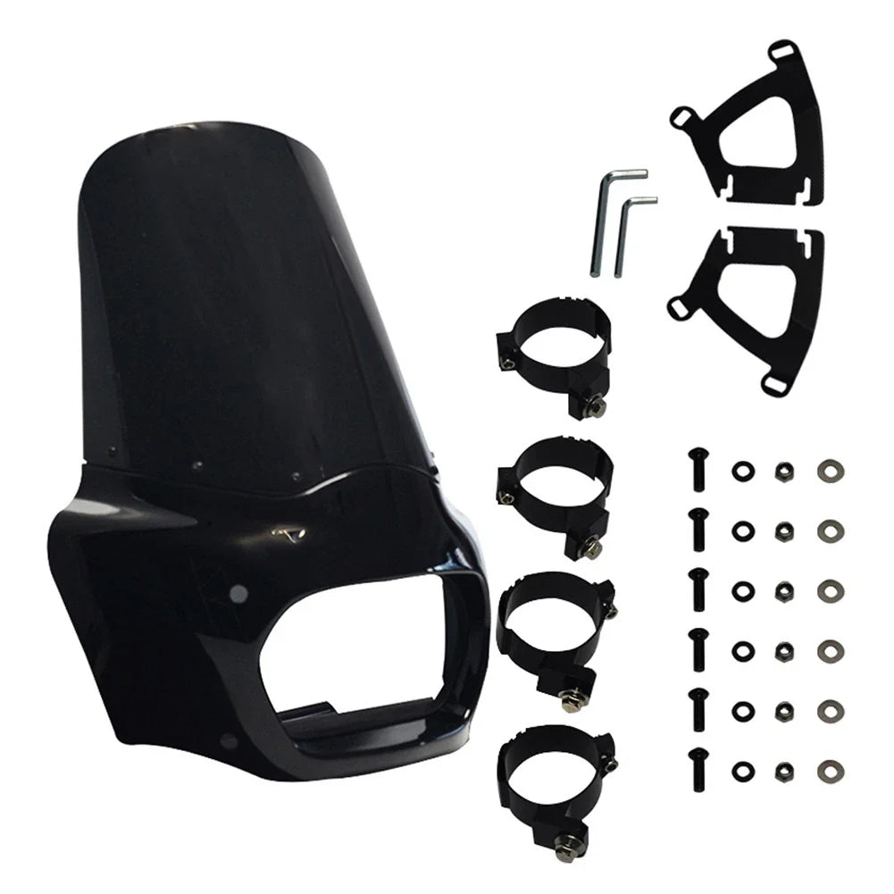 15" Front Black Windshield Fairing for Harley Softail Fat Bob (2018-2019)