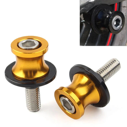 8MM Swingarm Spools Slider Stand Screws for KAWASAKI ZX6R (2012-2021) Gold