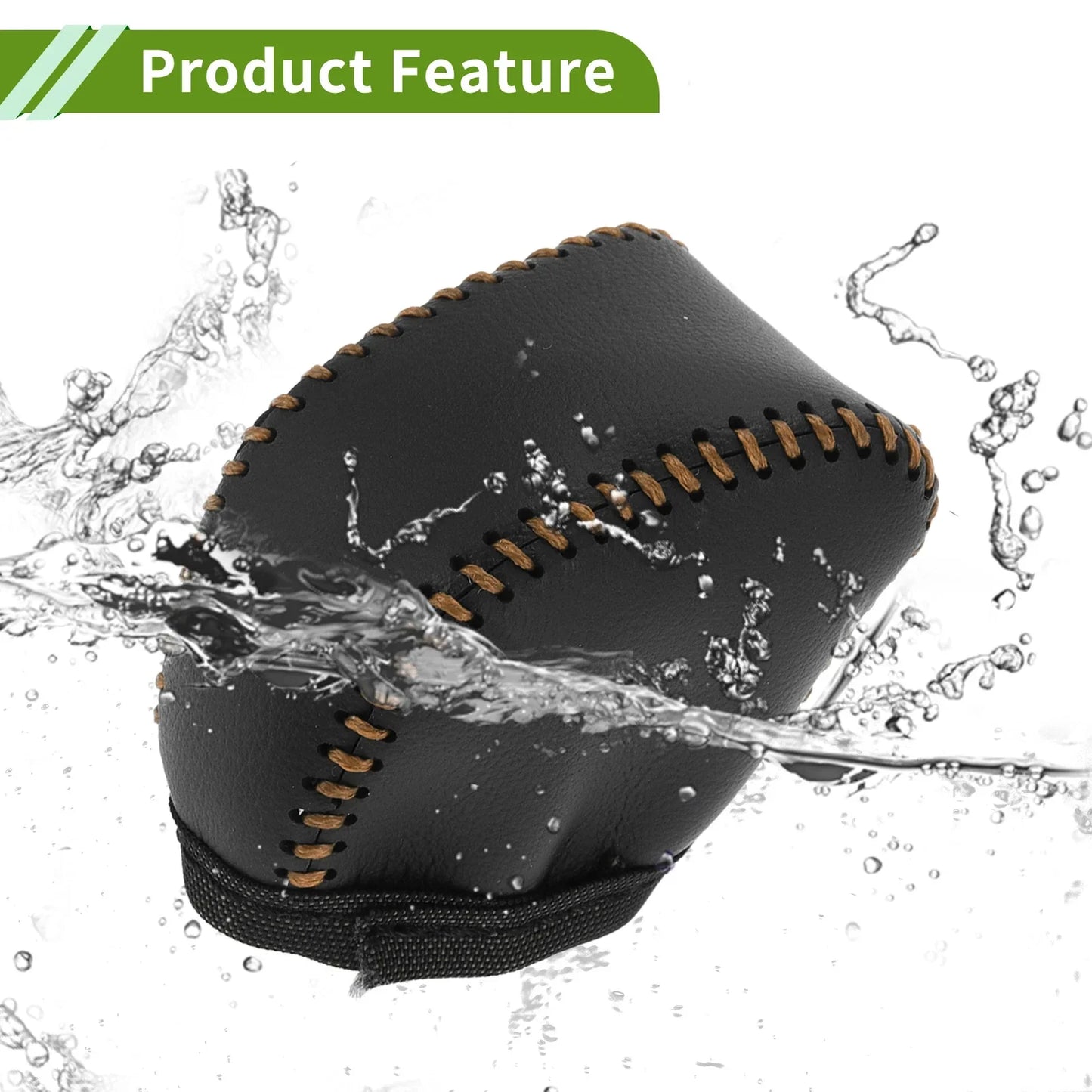 Gear Shift Knob Cover for Lexus NX250 2022-2023 Black Brown Faux Leather
