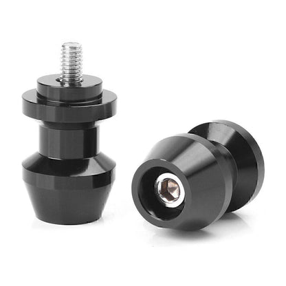 6mm Black Swingarm Spool Sliders for Yamaha R1, XV250, R6, YZF600, FZ6, FZ8