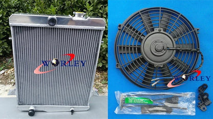 56mm Aluminum Radiator + Fan for Triumph TR4A (1965-1967)