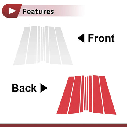 Front Rear Door Pillar Window Trim for Lexus GX 400, GX 460 (2010-2023)