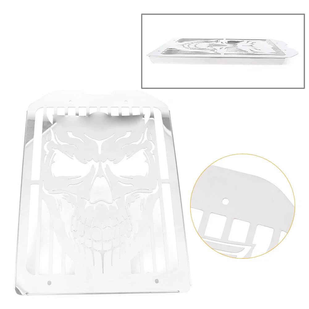 Skull Polished Radiator Grille for Kawasaki Vulcan VN1500 VN1600 (1996-2008)