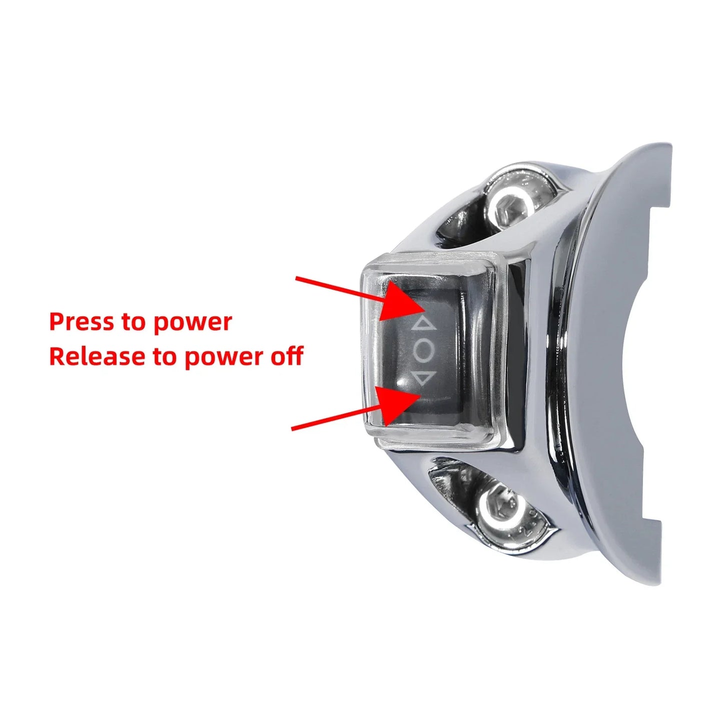 Chrome Clutch Bracket Switch ON/OFF Button for Harley Touring Sportster Dyna