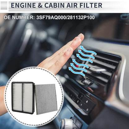 Engine Cabin Air Filter Combo for Hyundai Azera 3.3L (2012-2017)