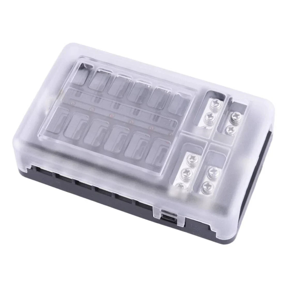 12-Way ATO ATC Fuse Box Holder Kit for Car Boat (Compatible with Various Models)
