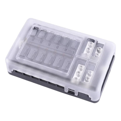 12-Way ATO ATC Fuse Box Holder Kit for Car Boat (Compatible with Various Models)