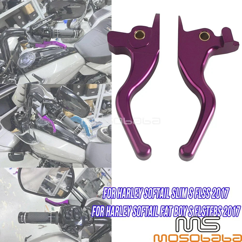 3 Finger Front Brake Clutch Levers for Harley Softail Fat Boy '17