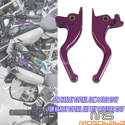 3 Finger Front Brake Clutch Levers for Harley Softail Fat Boy '17