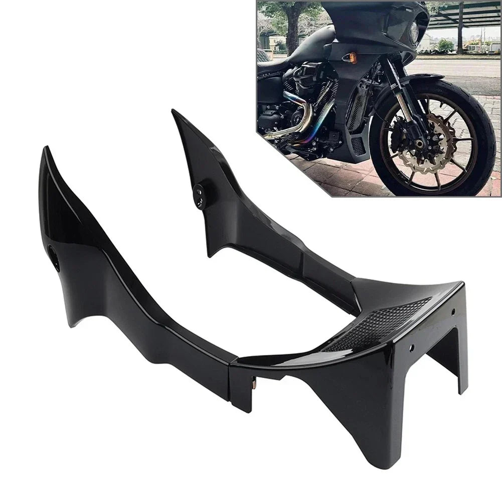 Black Side Fairing Spoiler Panels Cover for Harley Low Rider ST (2022-2024)