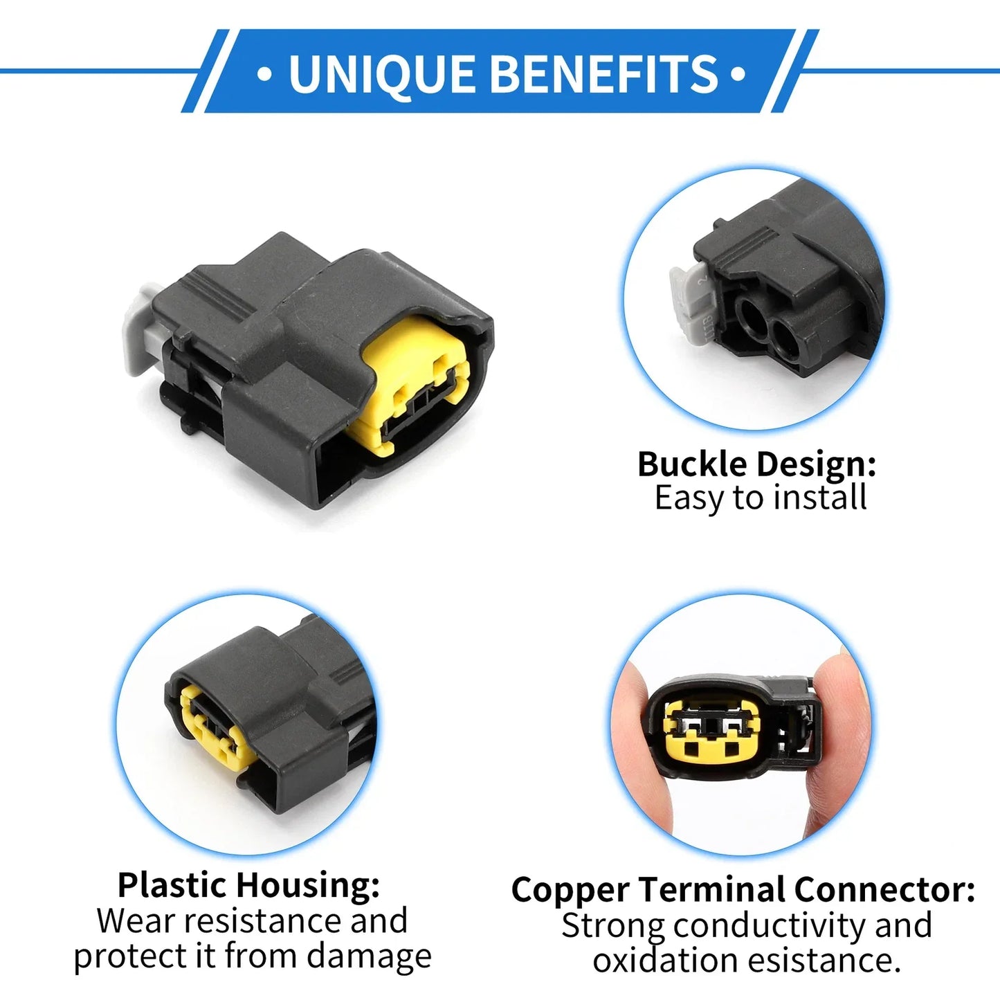 2 x Pin Ignition Coil Connector Plug for Hyundai Kia