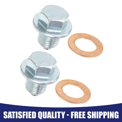 M12 x 1.25 Engine Oil Drain Plug Screws with Seal Rings for Lexus