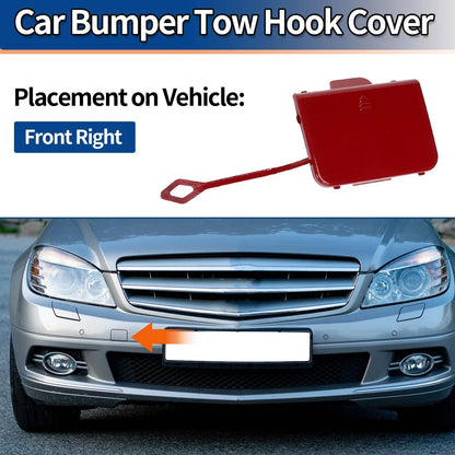 Front Car Bumper Tow Hook Cover for Mercedes-Benz C-Class (2007-2010)