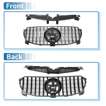 Front Upper Bumper Grille for Mercedes-Benz GLE580 2022 Chrome Silver Tone