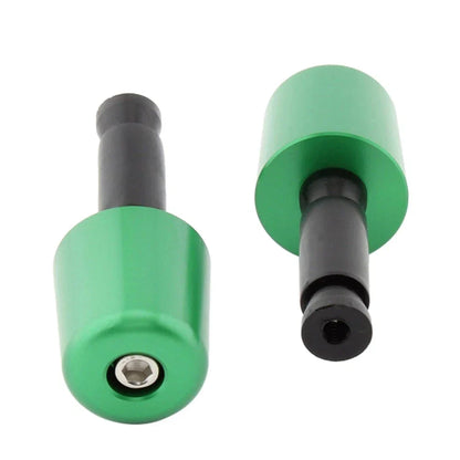 1.5" Green Handlebar Hand Grips & End Caps for Universal Motorcycle