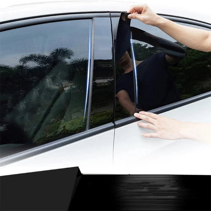 6 x Glossy Black Pillar Post Window Covers for Chevrolet Captiva (2009-2018)