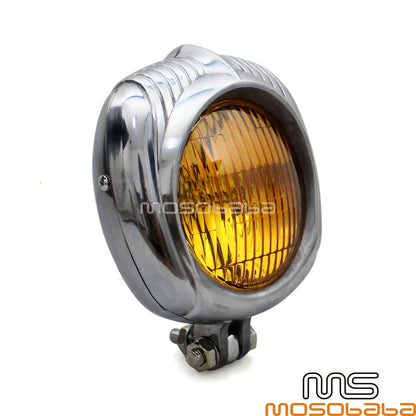 4.5" Vintage Yellow Lens Headlight for Harley XL883N FLTRX FLHR