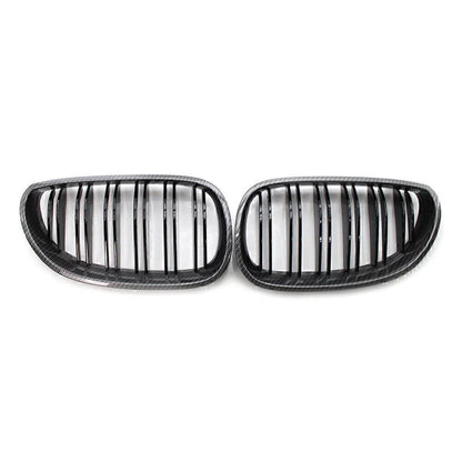 Double Slat Carbon Black Grille for BMW E60 E61 5 Series M5 (2004-2010)