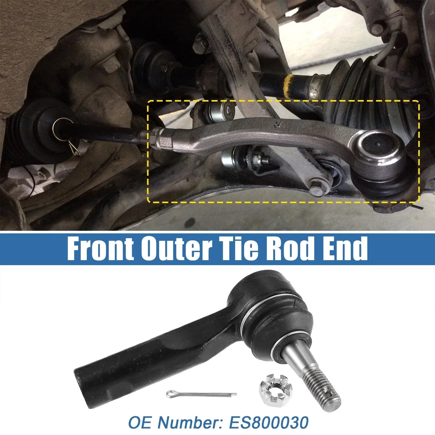 2 x Front Outer Tie Rod End Links for Chevrolet Equinox (2005-2009)