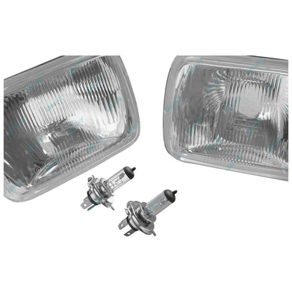 LH+RH Universal Headlights Pair w/Globes for Toyota Hilux/Hiace 1983-2005 LH=RH