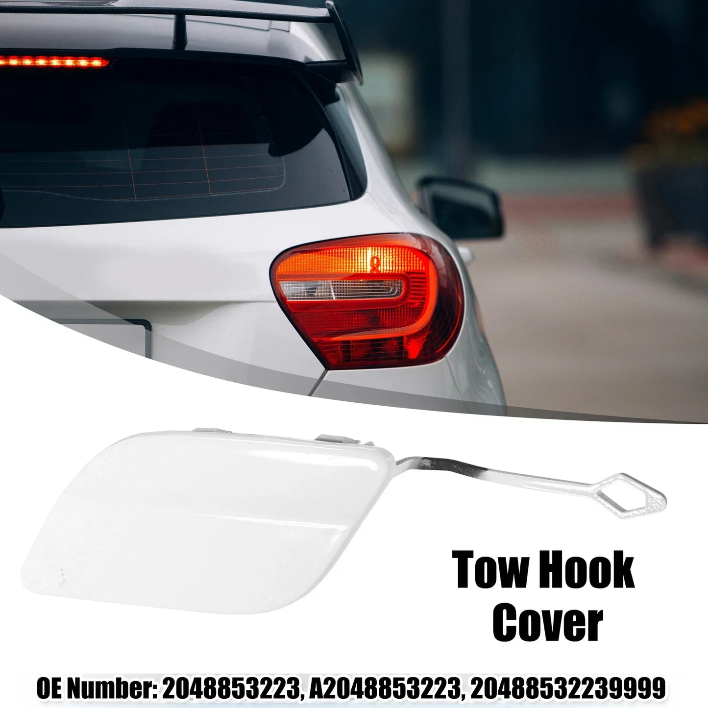 Rear Bumper Tow Hook Eye Hole Cover for Mercedes-Benz GLK350 GLK250 (2010-2015)