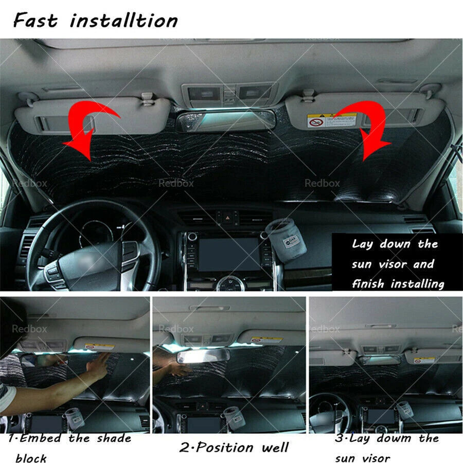 Cute Cartoon Big Eyes Anti-UV Windshield Sun Shade for Car