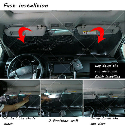Cute Cartoon Big Eyes Anti-UV Windshield Sun Shade for Car