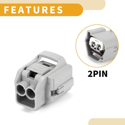 2 x Pin Ignition Coil Connector Plug for Hyundai - Gray Plastic