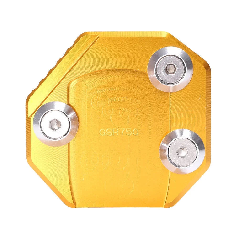 Kickstand Side Stand Plate Pad for Suzuki GSR750 GSXS1000F 2011-16 Gold