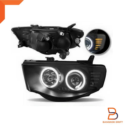 Black Projector Headlight Lamp for Mitsubishi Triton MN ML Ute (2005-2014)