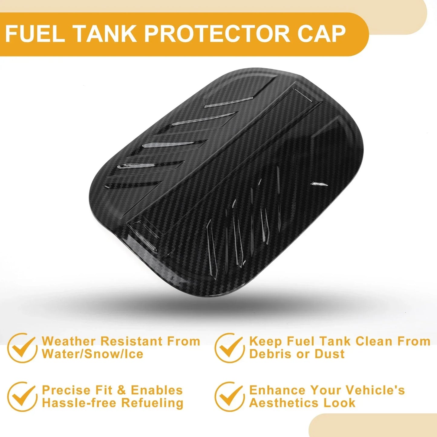 Fuel Tank Door Cap for Hyundai Santa Fe 2019-2025 Gas Tank Flap Carbon Fiber