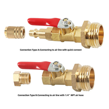 1/4 Inch Male Quick Connect Plug for RV Winterize Blowout Adapter