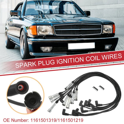9 x Spark Plug Wire Ignition Coil Cables for Mercedes-Benz 380SE (1980-1985)