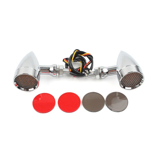 Amber LED Turn Signal Blinker Lights for Harley & Honda