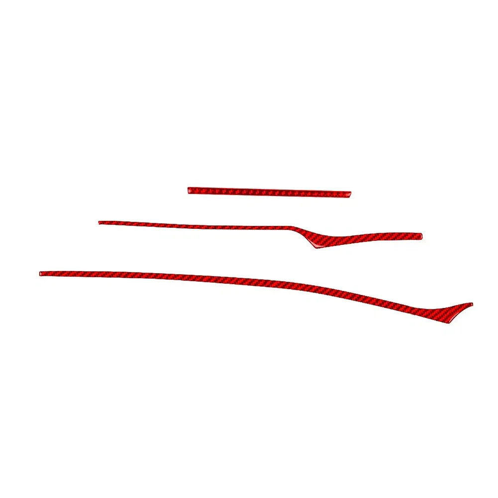 Dashboard Panel Cover Trim Strips for Kia Stinger 2018-2023 Red RHD