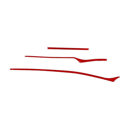 Dashboard Panel Cover Trim Strips for Kia Stinger 2018-2023 Red RHD