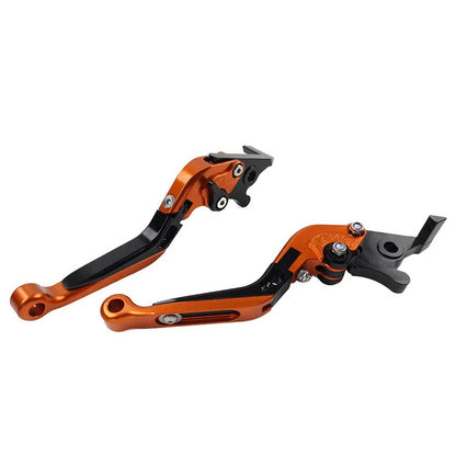 CNC Orange Extendable Brake Clutch Levers for Honda CBR650R CB650F (14-23)