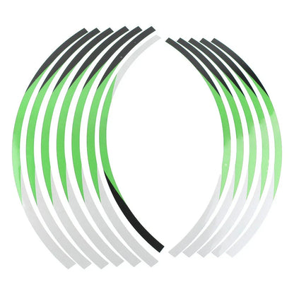 21" 19" Rim Stickers Wheel Stripes Decals Green for Kawasaki KX 250F (2004-2021)