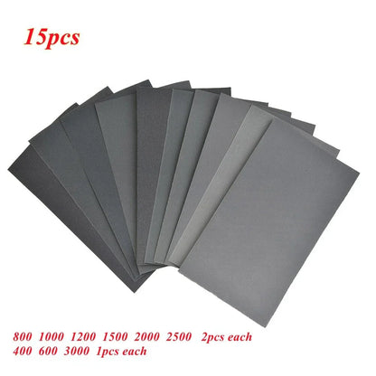 Wet/Dry Sandpaper 400/600/800/1000/1200/1500/2000/2500/3000 Grit Tools Supplies