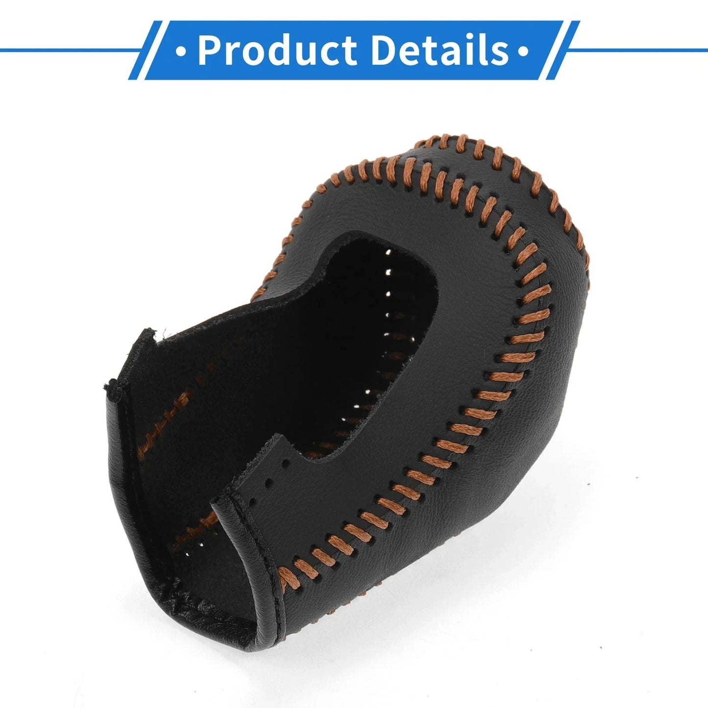 Car Gear Shift Knob Cover for Hyundai Tucson 2015-2018 (1 Pc, Black/Brown)