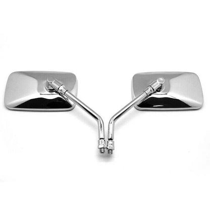 Chrome Motorcycle Rear Side View Mirrors for Universal Motorbike (N/A)