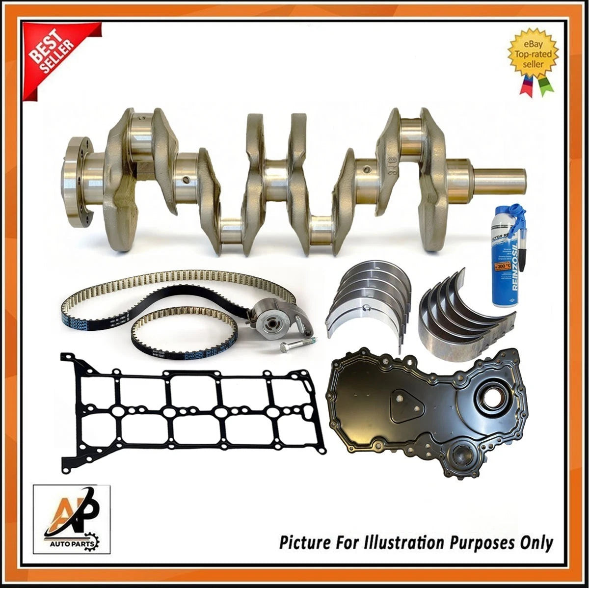 Crankshaft and Timing Belt Kit Replacement for Ford Transit Custom 2016–2023
