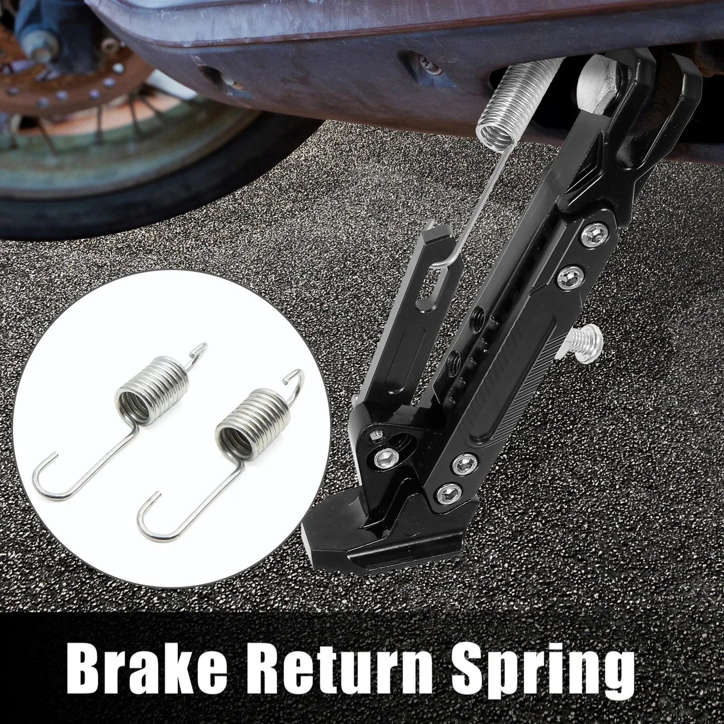2 x 8cm Silver Tone Metal Motorcycle Brake Pedal Return Spring for Honda CG125