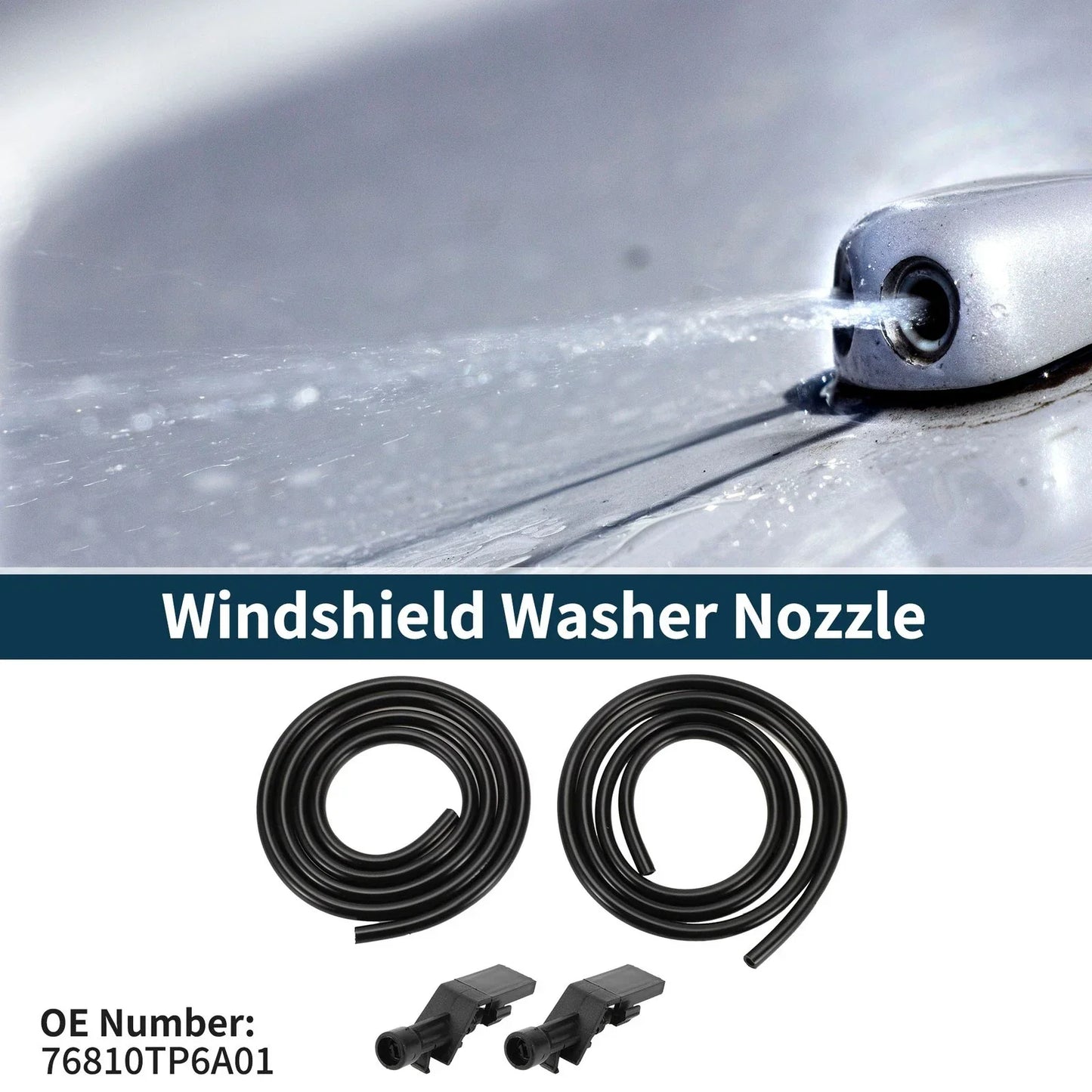 Windshield Washer Nozzle & Fluid Hose for Honda HR-V (2016-2023)